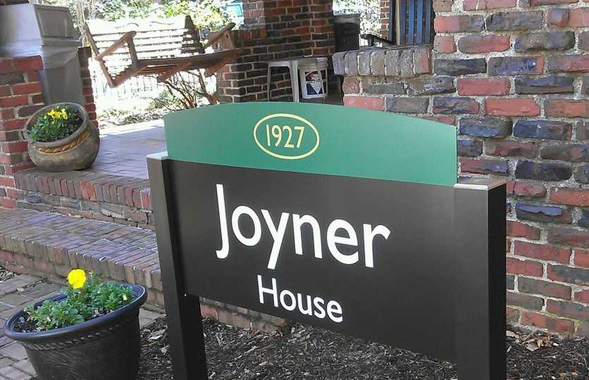 Sign outside Joyner House