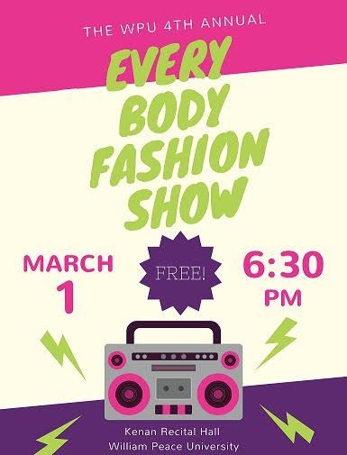 WPU Every Body Fashion Show poster